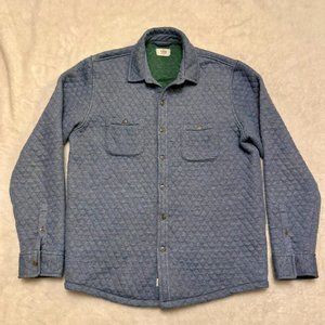Marine Layer Corbet Quilted Overshirt in Heather Blue
